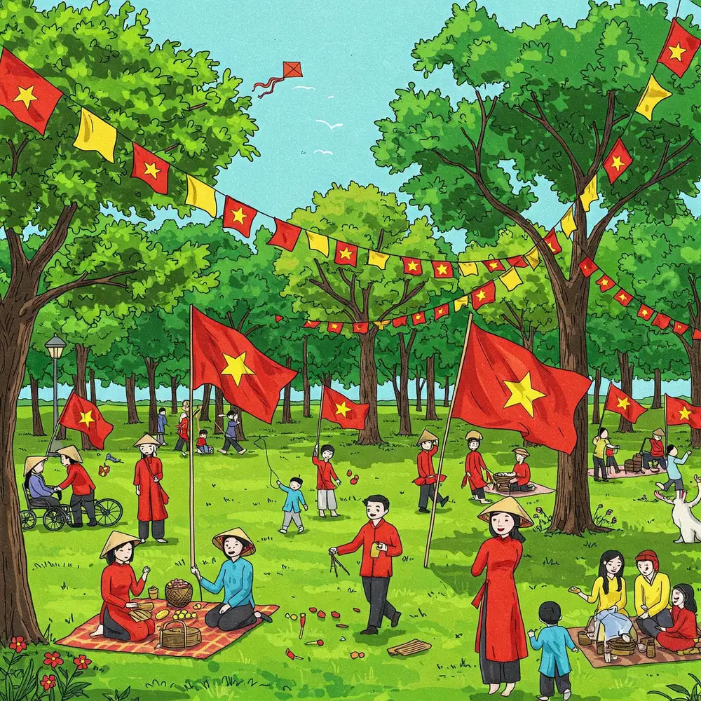 tranh vẽ 50 năm giải phóng miền nam đất nước