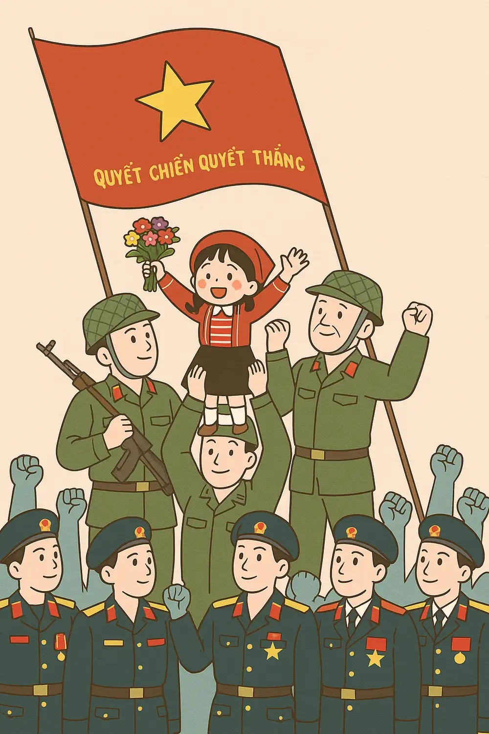 tranh vẽ giải phóng miền nam