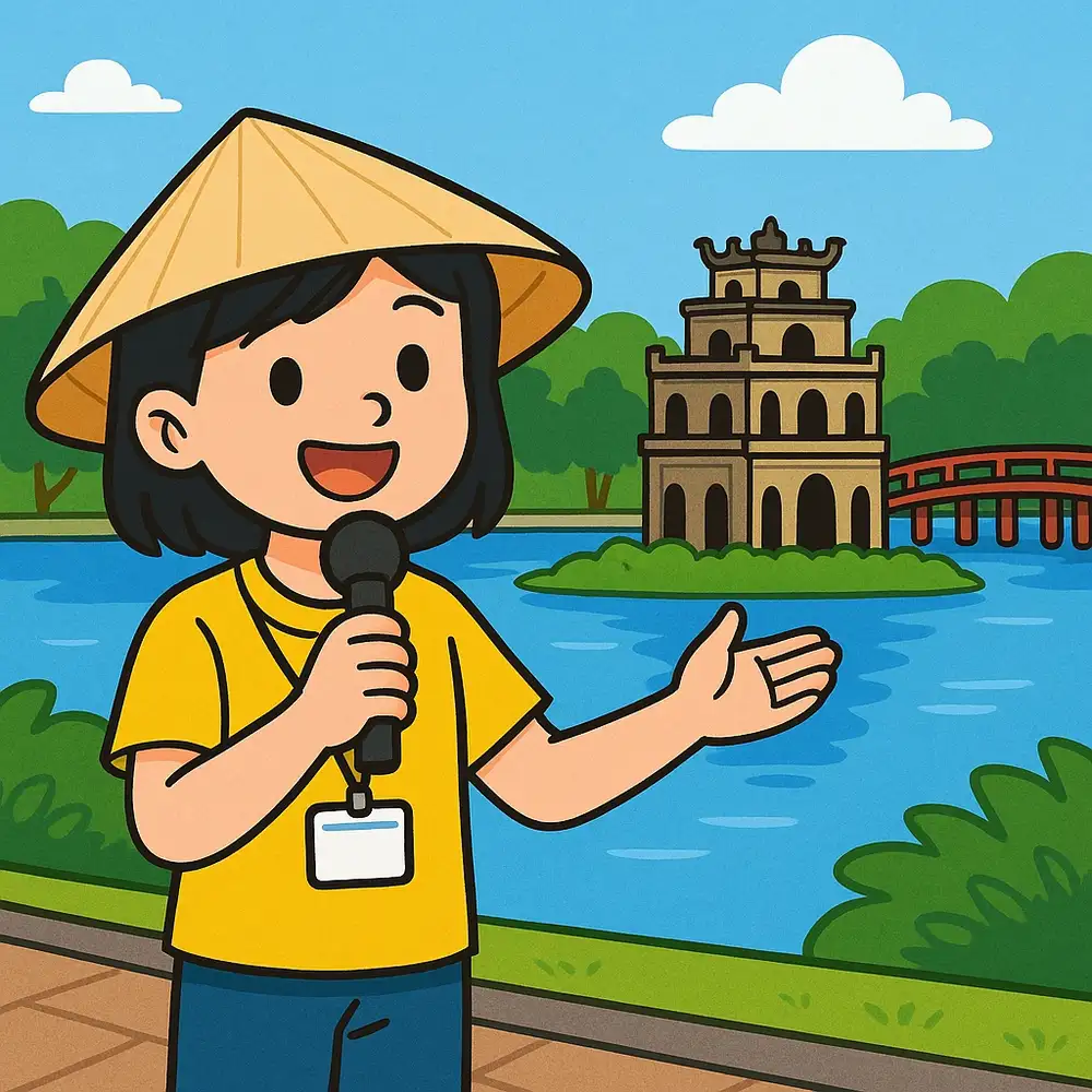 tranh sự tích hồ gươm đơn giản 