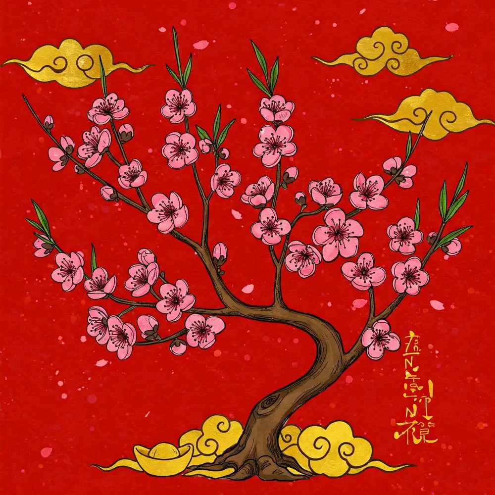 vẽ tranh hoa đào và phong cảnh xứ Lạng 