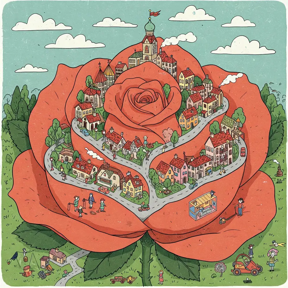 vẽ tranh hoa hồng sáng tạo