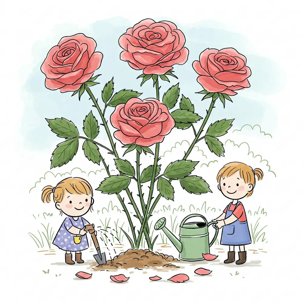 vẽ tranh bông hoa hồng sinh động