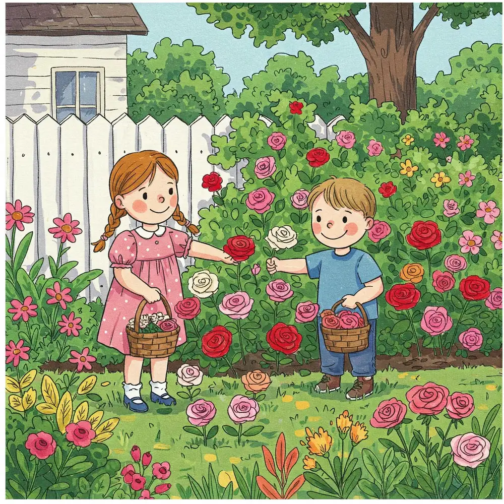 vẽ tranh tường hoa hồng leo mềm mại