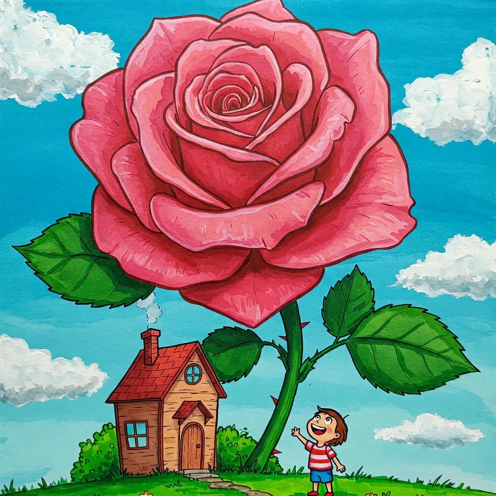 vẽ tranh tĩnh vật hoa hồng đẹp