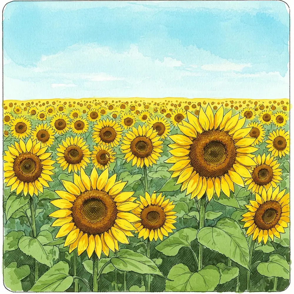 Các phong cách tranh vẽ hoa hướng dương phổ biến