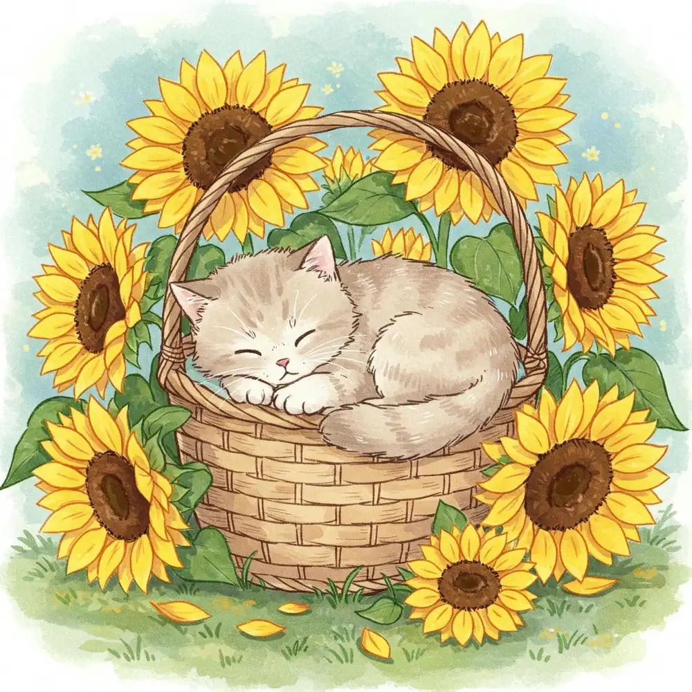 tranh tĩnh vật hoa hướng dương sinh động