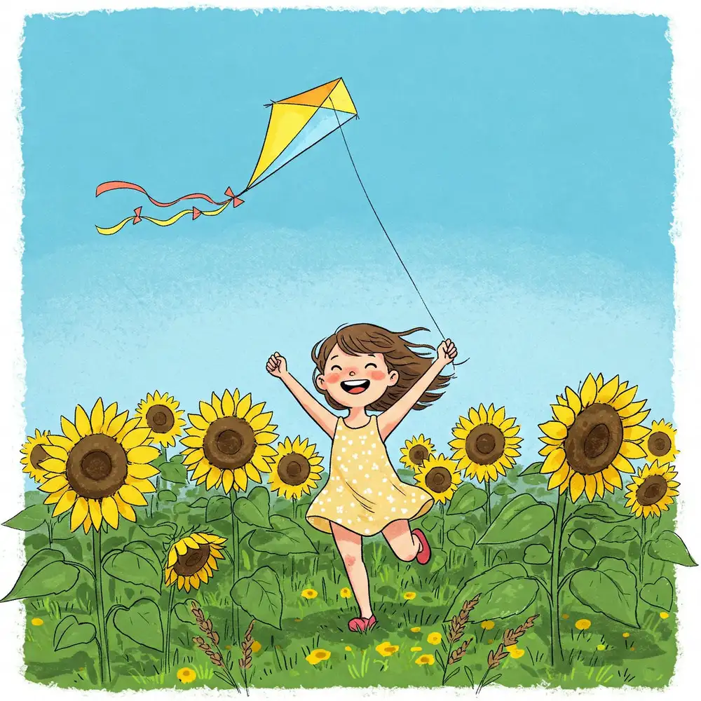 tranh vẽ hoa hướng dương và cô gái