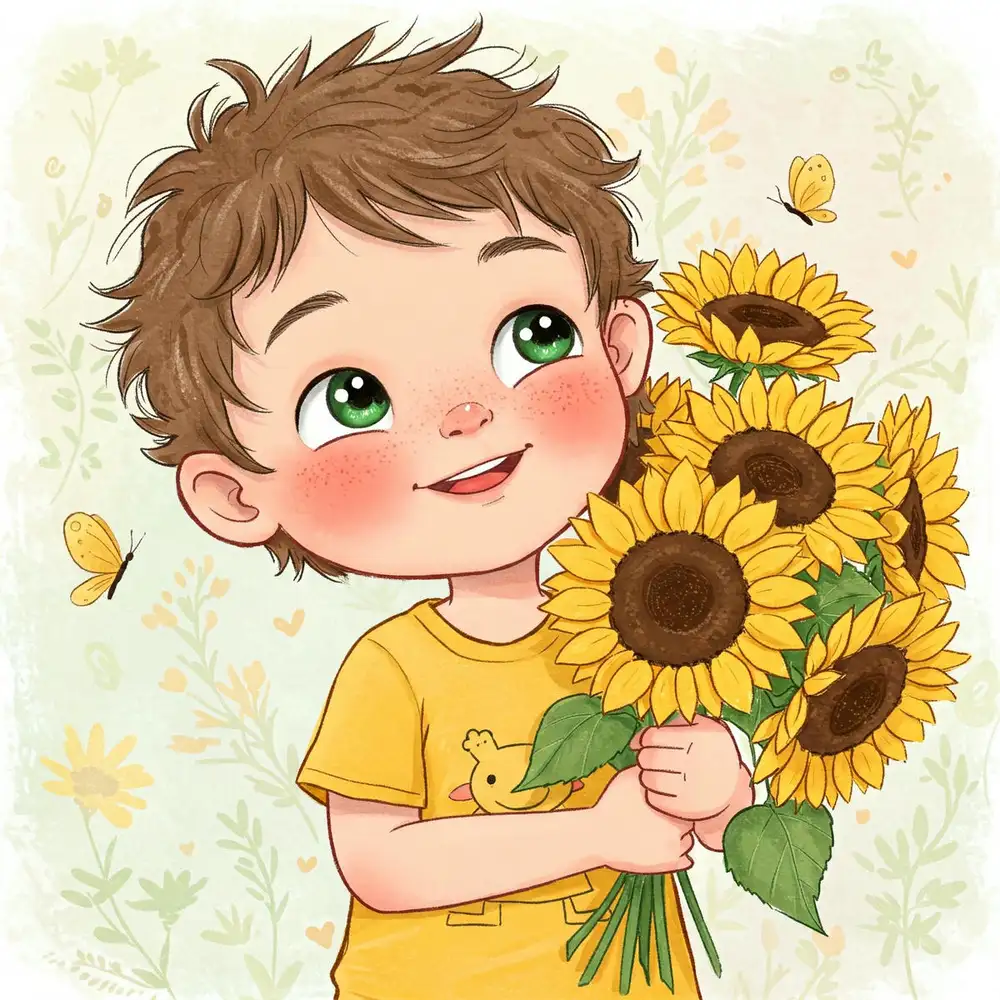 tranh vẽ hoa hướng dương đơn giản, dễ làm