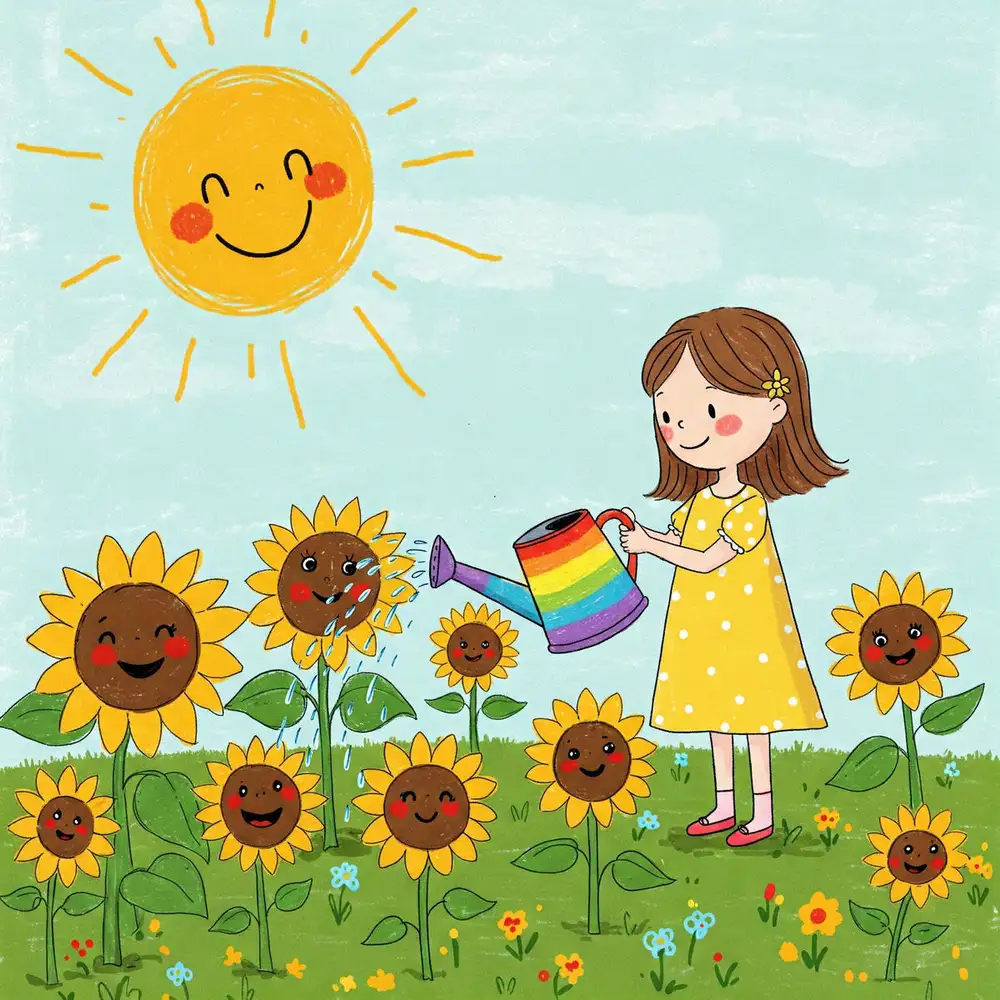 vẽ tranh phong cảnh hoa hướng dương