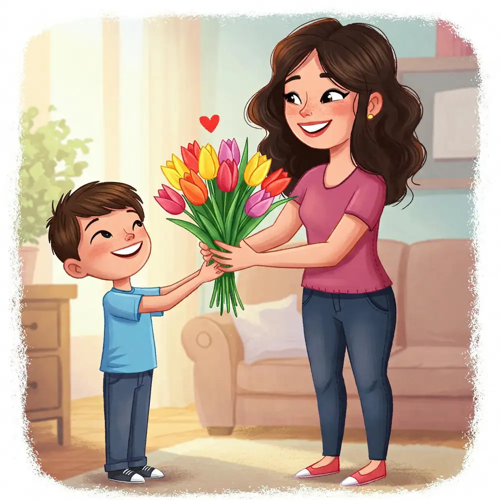 vẽ tranh phong cảnh hoa tulip nghệ thuật cuốn hút 