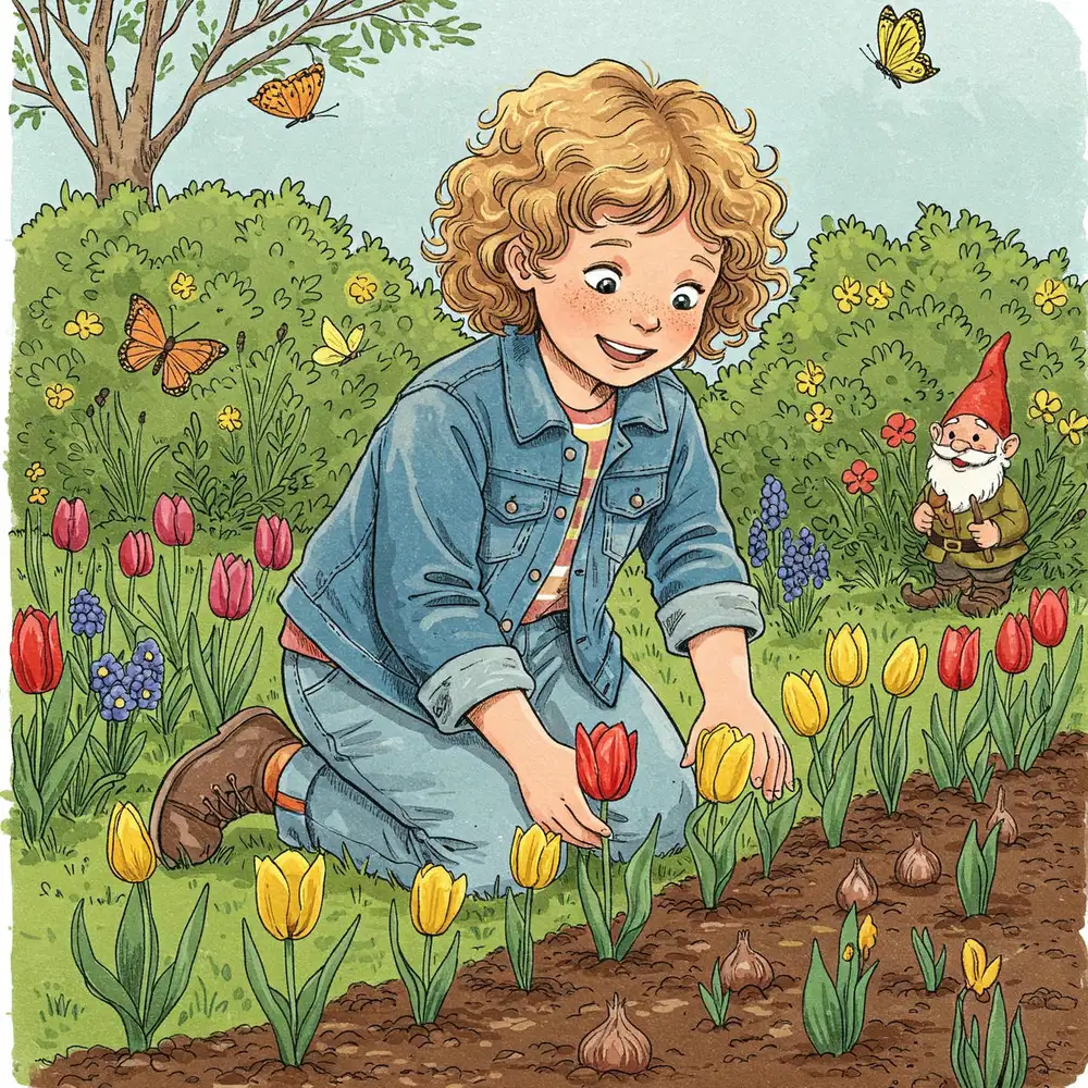 vẽ tranh hoa tulip cute