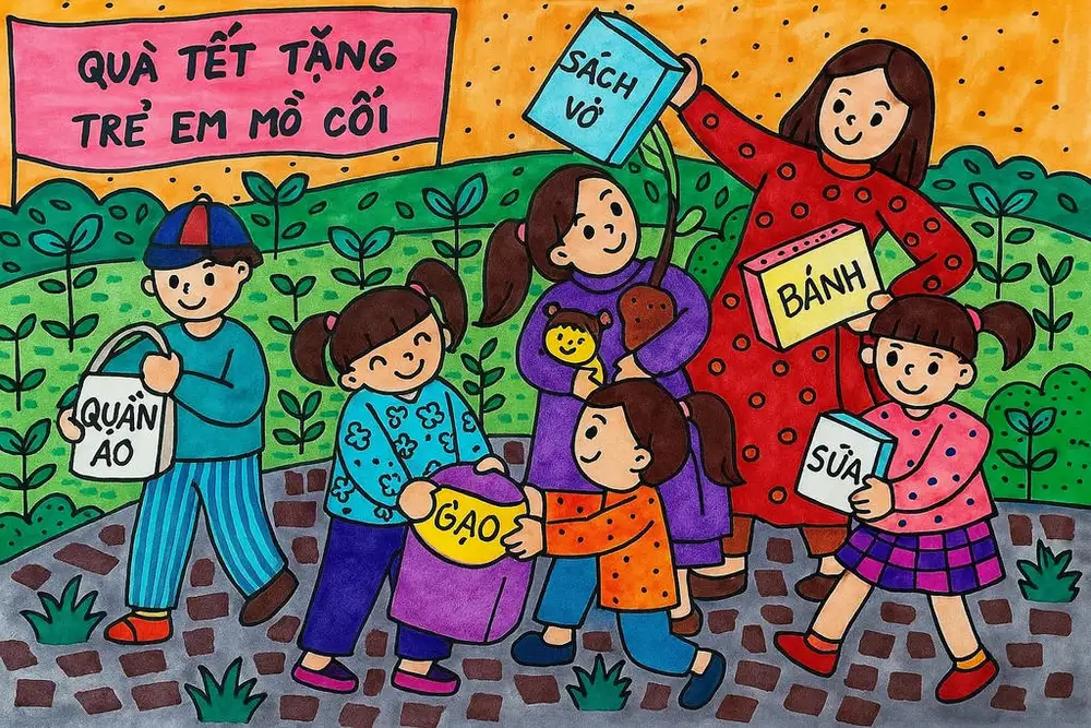 tranh vẽ hoạt động cộng đồng ý nghĩa 