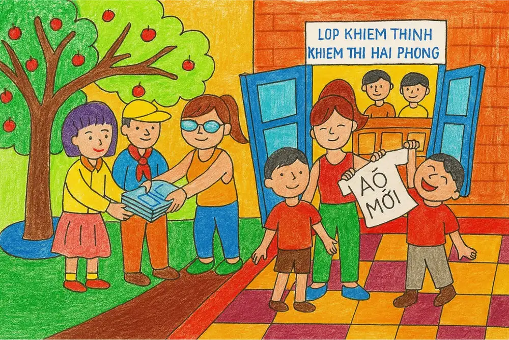 vẽ tranh quyên góp từ thiện cộng đồng 