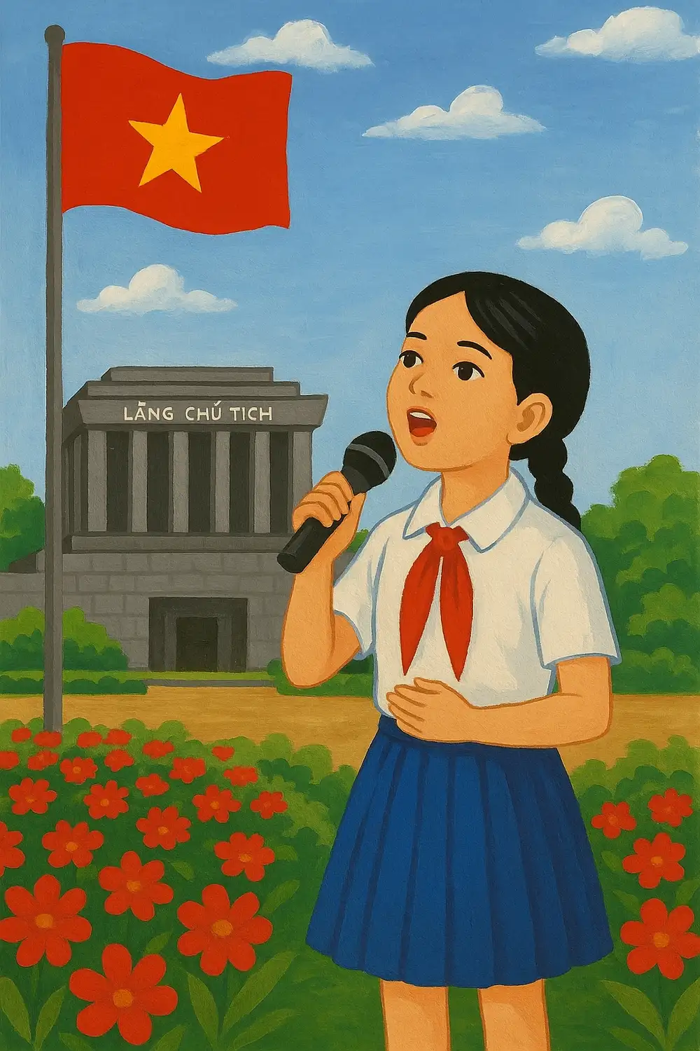 tranh vẽ lăng bác hồ cho bé tập tô 