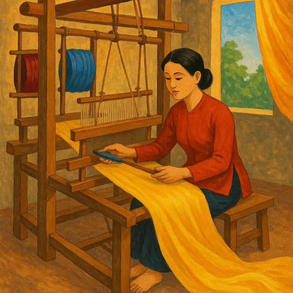 vẽ tranh về làng nghề truyền thống 