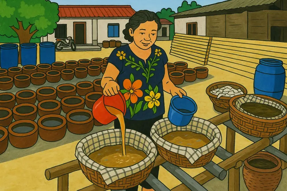 vẽ tranh gốm sứ làng nghề 
