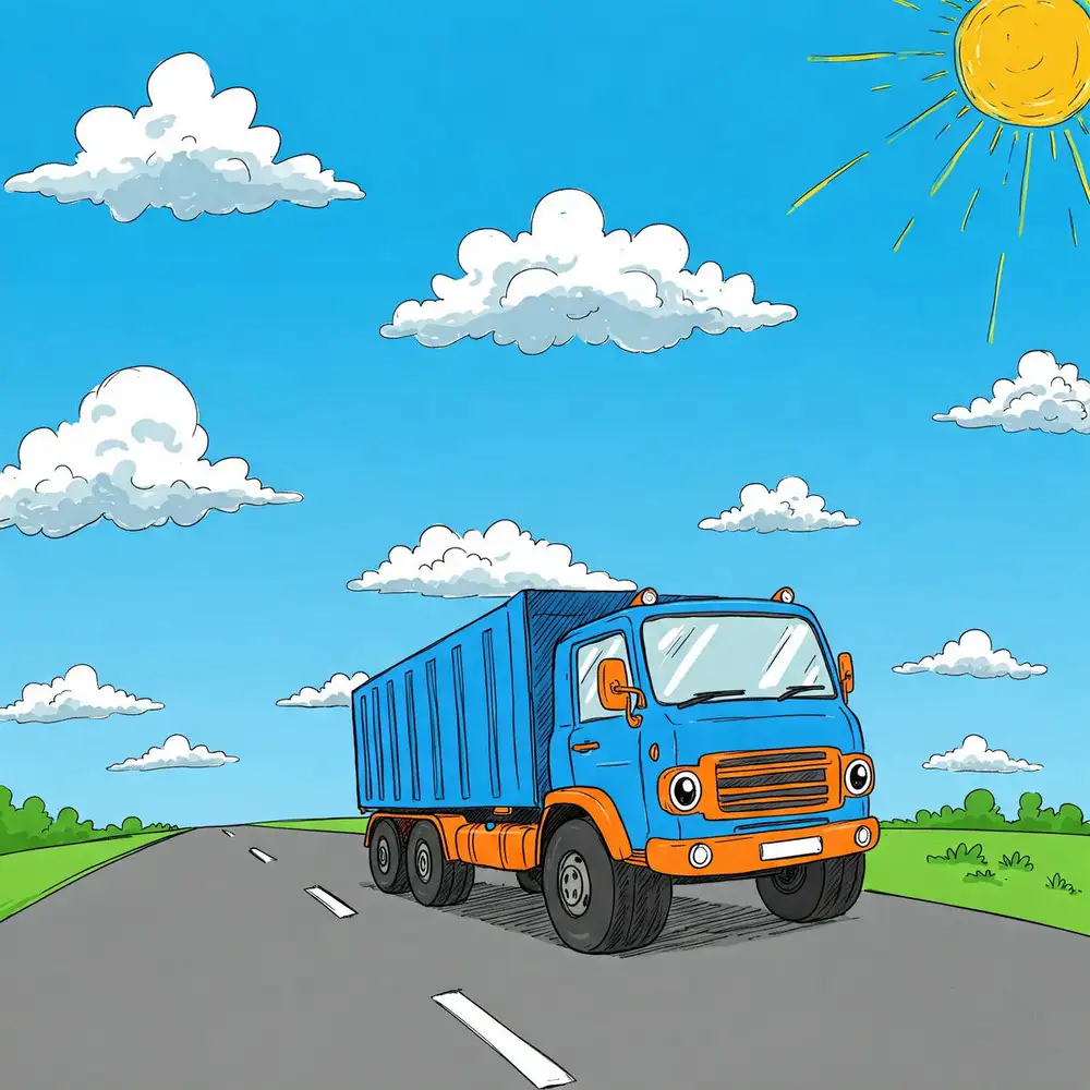 tranh vẽ ô tô đẹp cho bé 