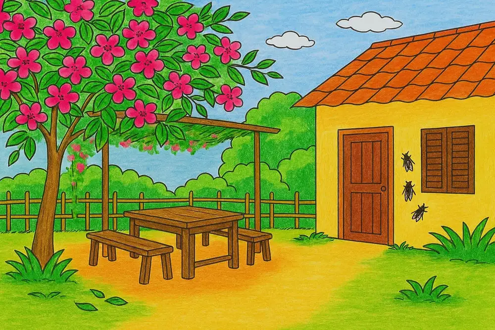 tranh vẽ phong cảnh đơn giản dễ vẽ tại nhà 