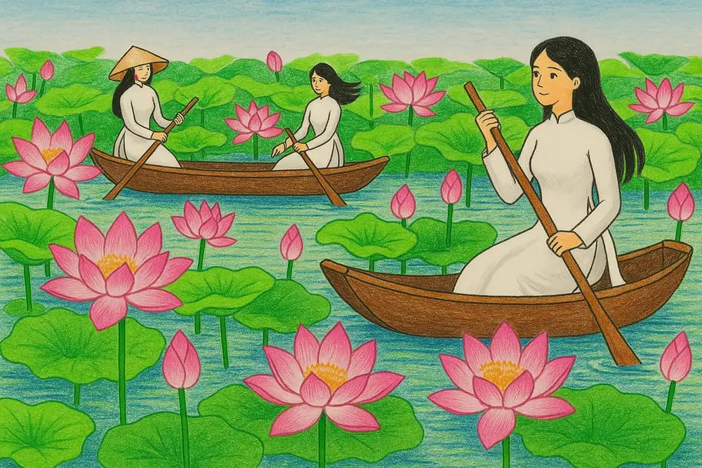 tranh vẽ phong cảnh đẹp gần gũi thiên nhiên 