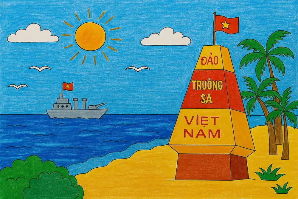 vẽ tranh phong cảnh đơn giản lớp 9