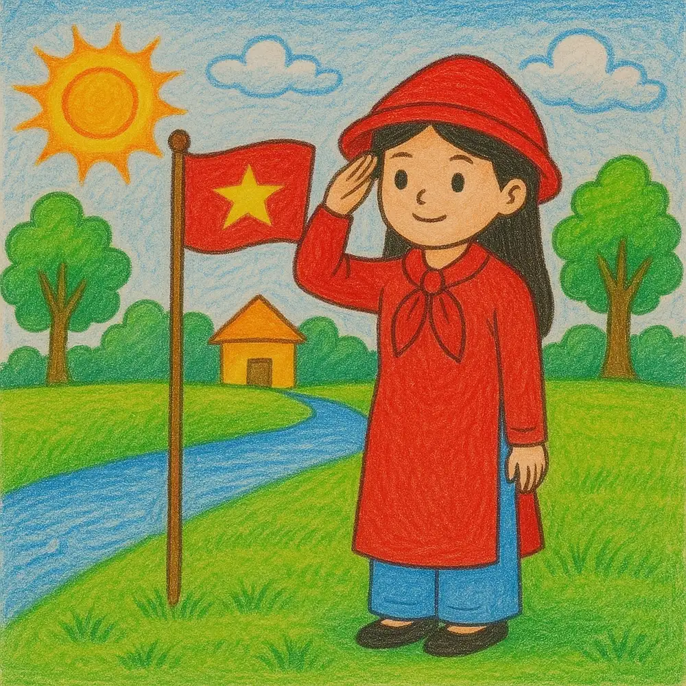 tranh vẽ quê hương giản dị và thân quen 