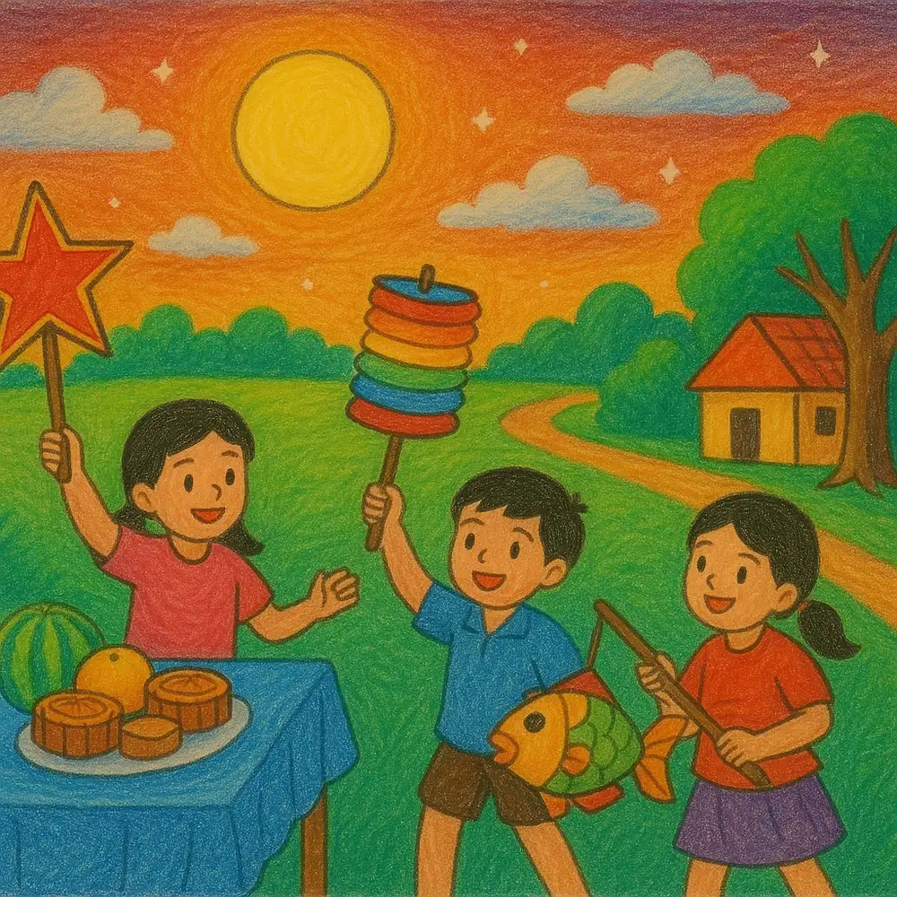 tranh vẽ quê hương thể hiện tình yêu đất mẹ 