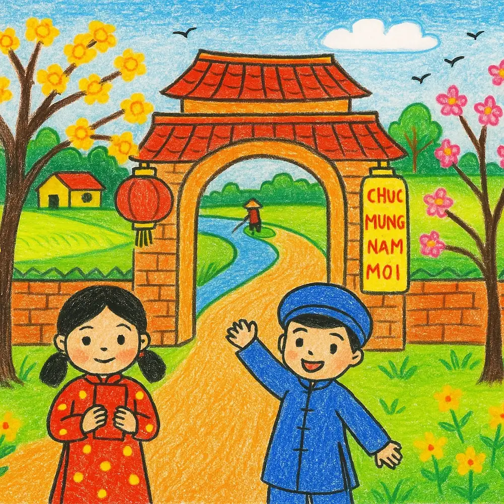 tranh vẽ quê hương mang hơi thở cuộc sống nông thôn 