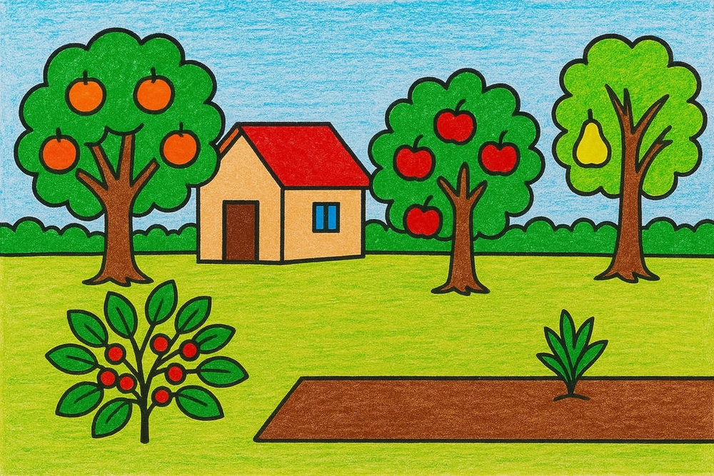 tranh vẽ cảnh thiên nhiên 