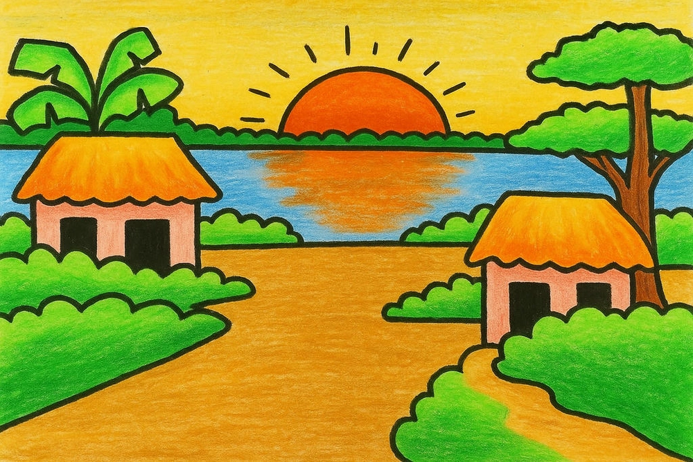 tranh vẽ thiên nhiên 