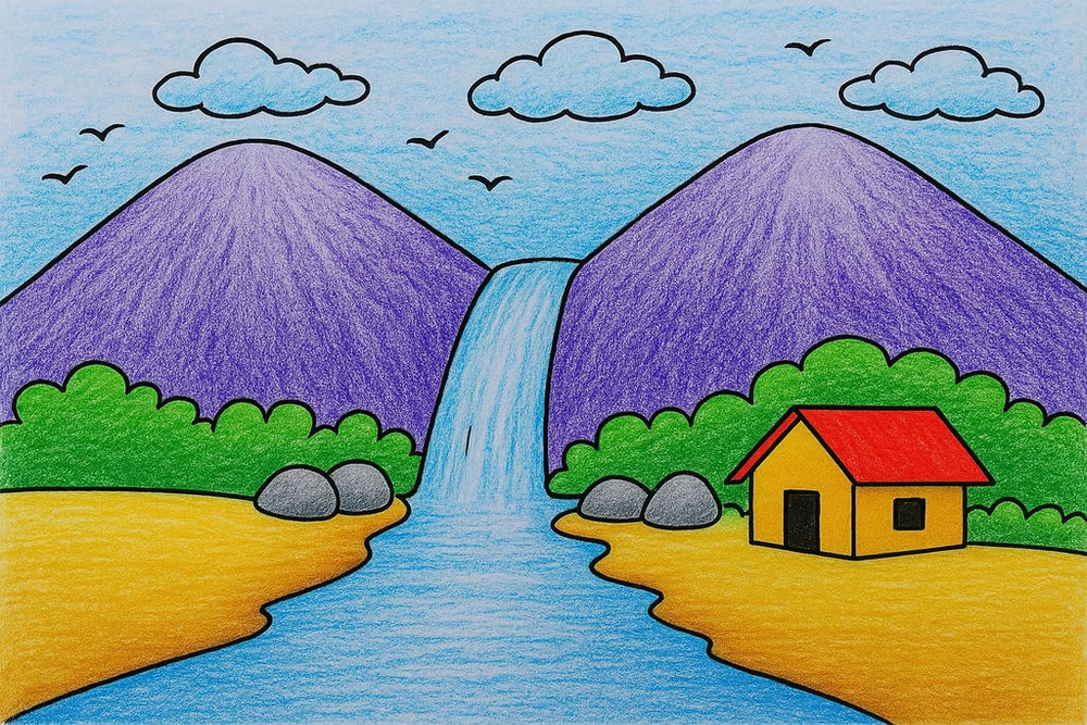 phong cảnh đơn giản đẹp 
