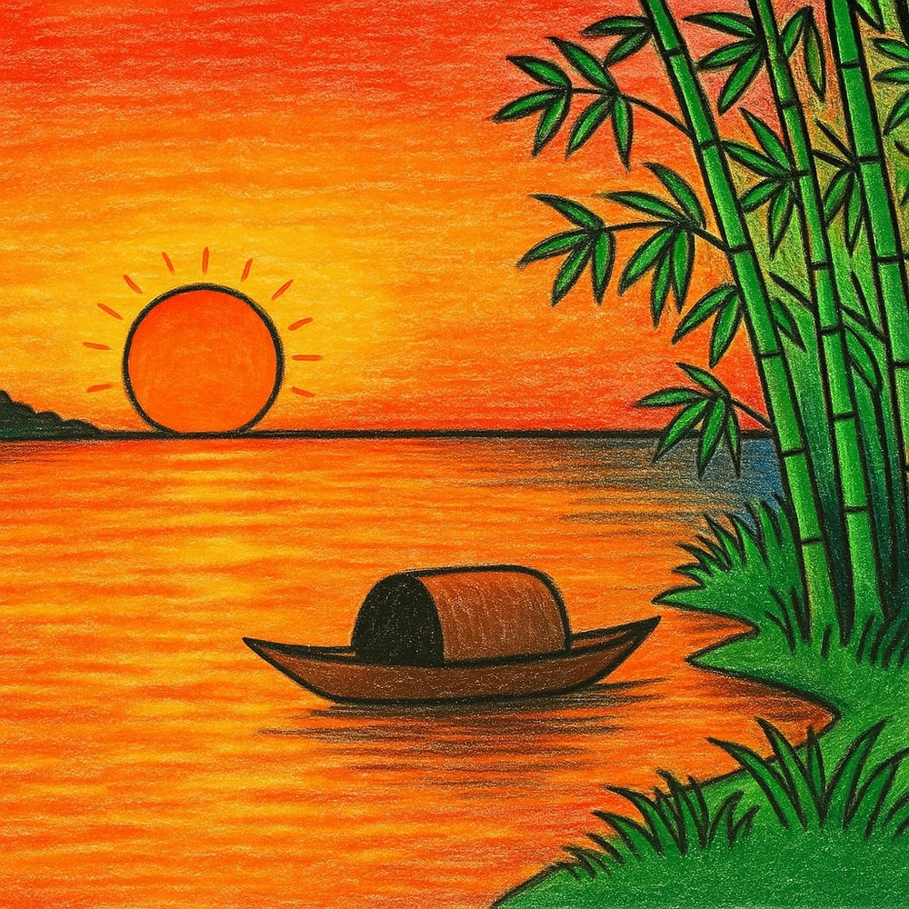 vẽ tranh phong cảnh thiên nhiên đẹp nhất 