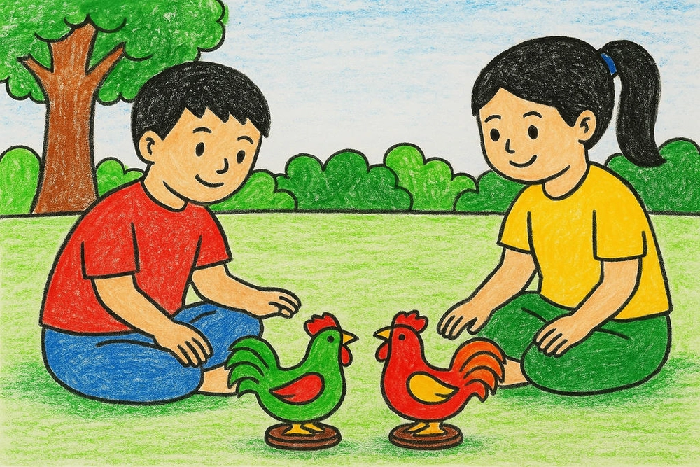 ý tưởng vẽ tranh trò chơi dân gian dễ nhất cho lớp học 