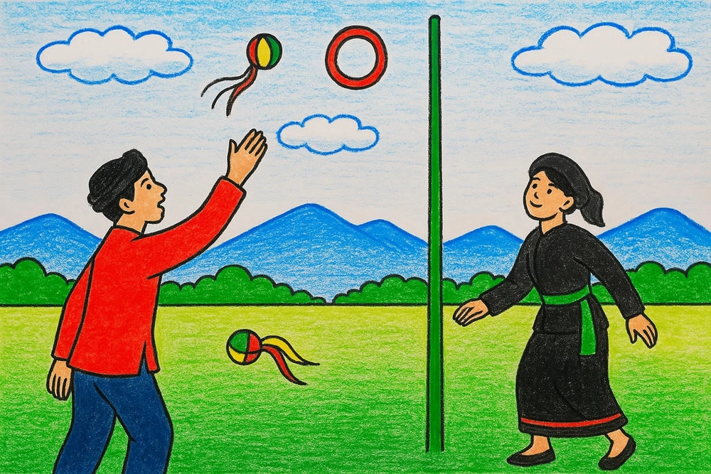 mẫu vẽ tranh trò chơi dân gian đẹp nhất và sáng tạo 