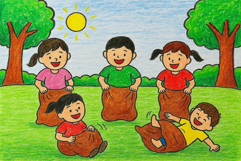tranh vẽ trò chơi dân gian lớp 7 đẹp mắt 