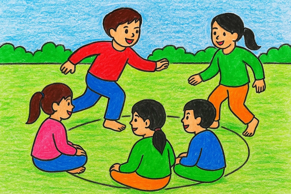 tranh vẽ trò chơi dân gian truyền thống đa dạng 