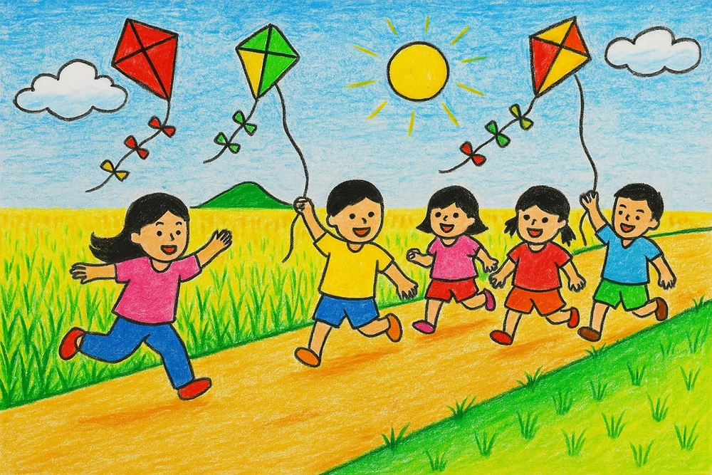 vẽ tranh trò chơi dân gian dễ nhất cho học sinh tiểu học 