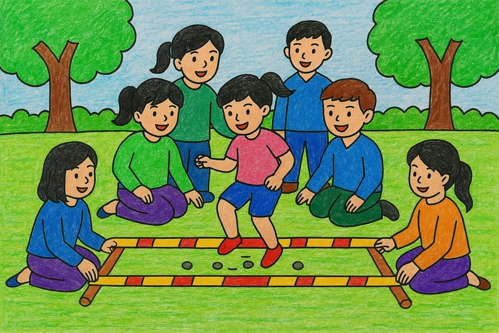 vẽ tranh trò chơi dân gian lớp 6 với chủ đề dân tộc 