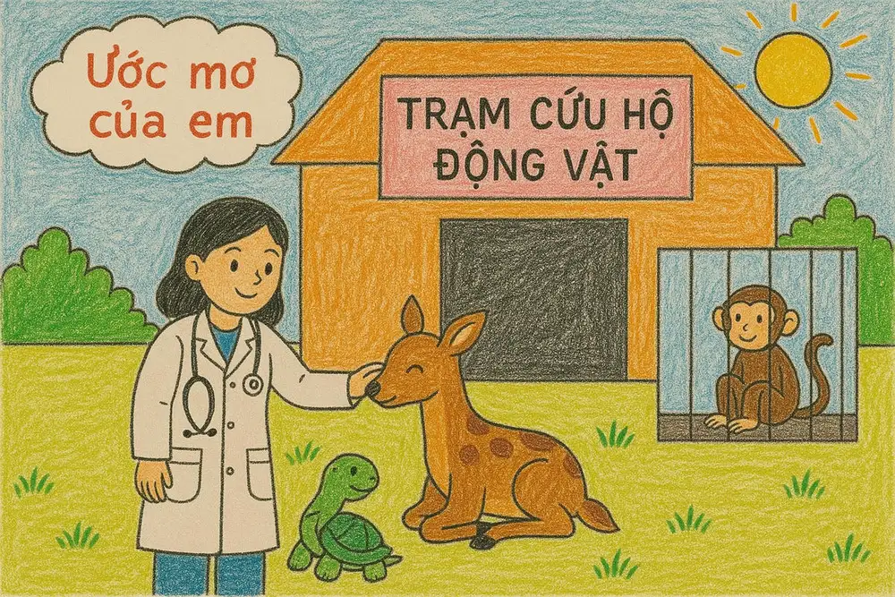 vẽ tranh ước mơ của em làm họa sĩ nhí 