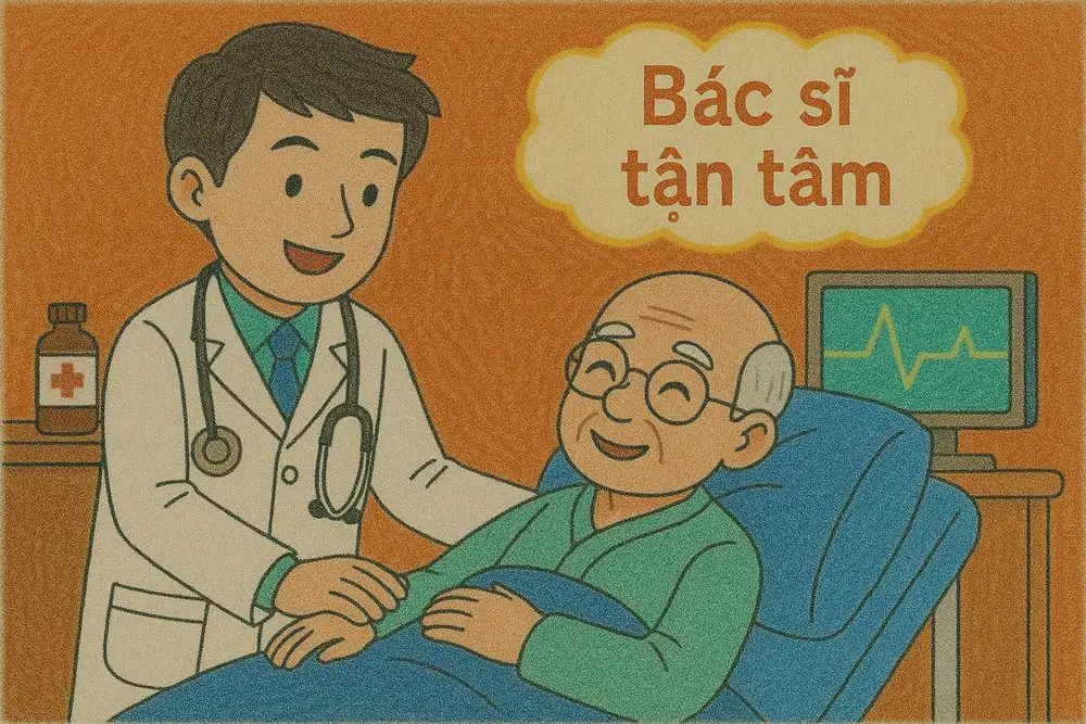 tranh vẽ ước mơ của em với hình ảnh bác sĩ 