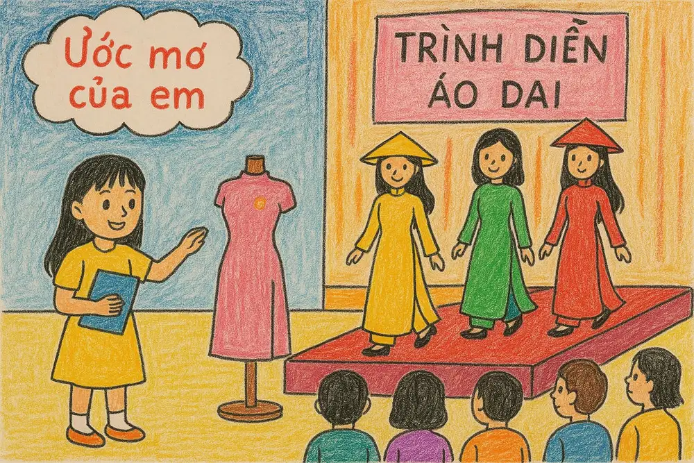 tranh vẽ ước mơ nghề nghiệp đa dạng 