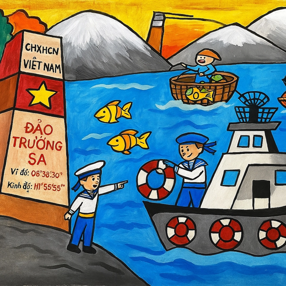 tranh vẽ về biển đảo việt nam 