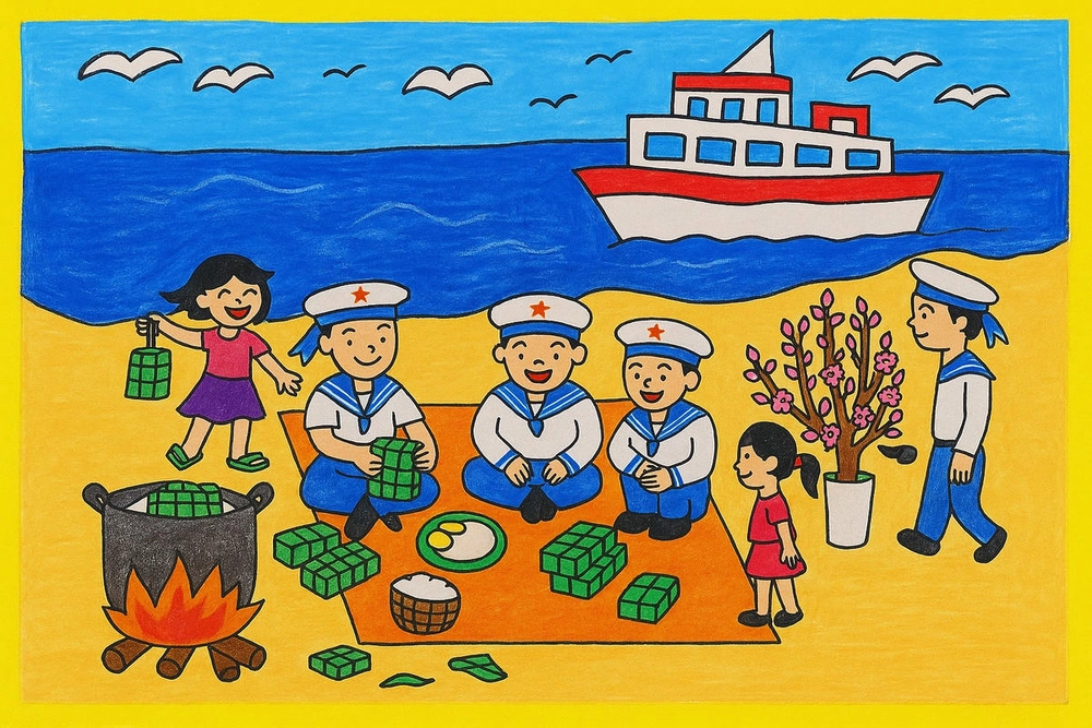 tranh vẽ biển đảo việt nam 