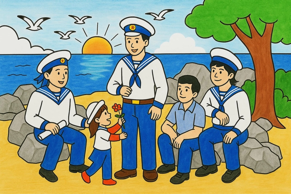 tranh vẽ về biển đảo việt nam lớp 4 