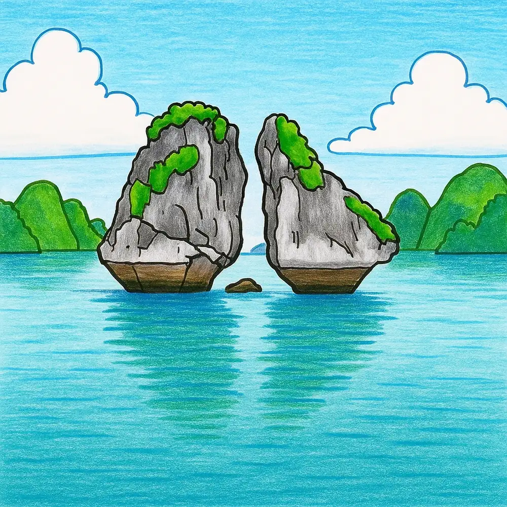 tranh vẽ vịnh hạ long sơn dầu 
