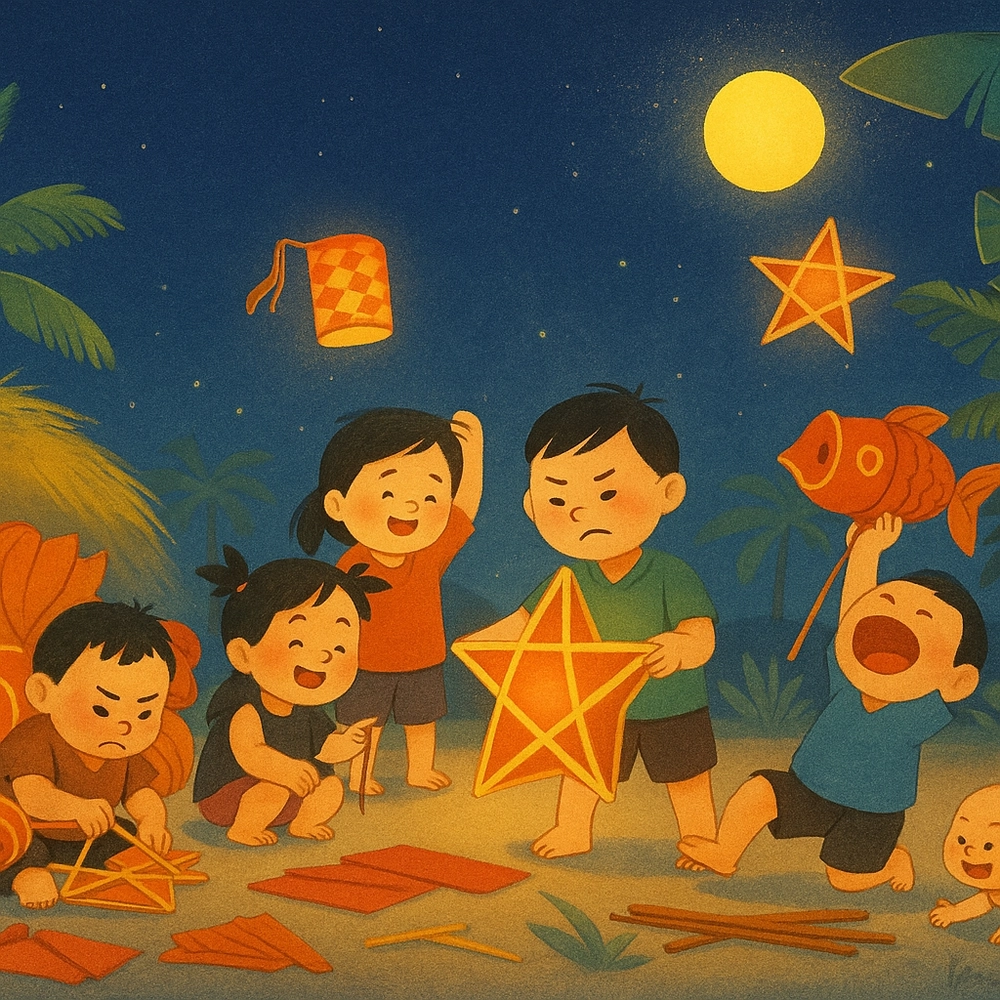 tranh vẽ tết trung thu lung linh 