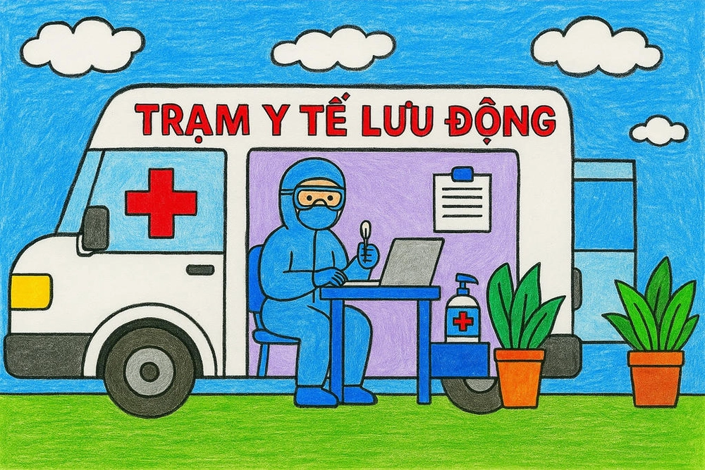 vẽ tranh về nghề bác sĩ trong bệnh viện 