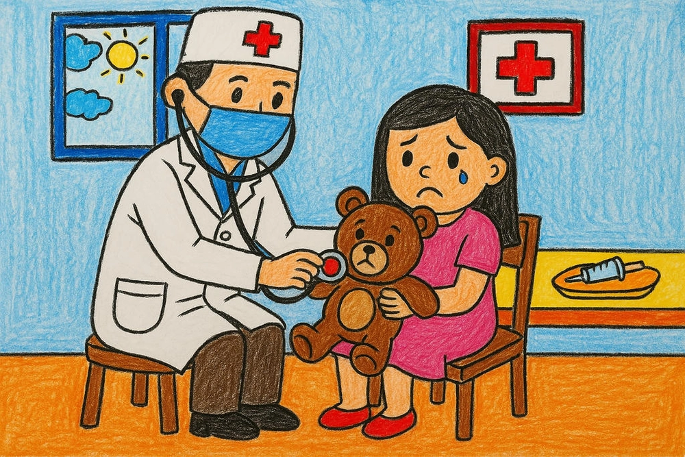 vẽ tranh về nghề bác sĩ truyền cảm hứng 