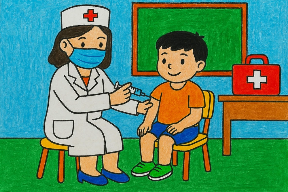 vẽ tranh về nghề bác sĩ với màu nước 