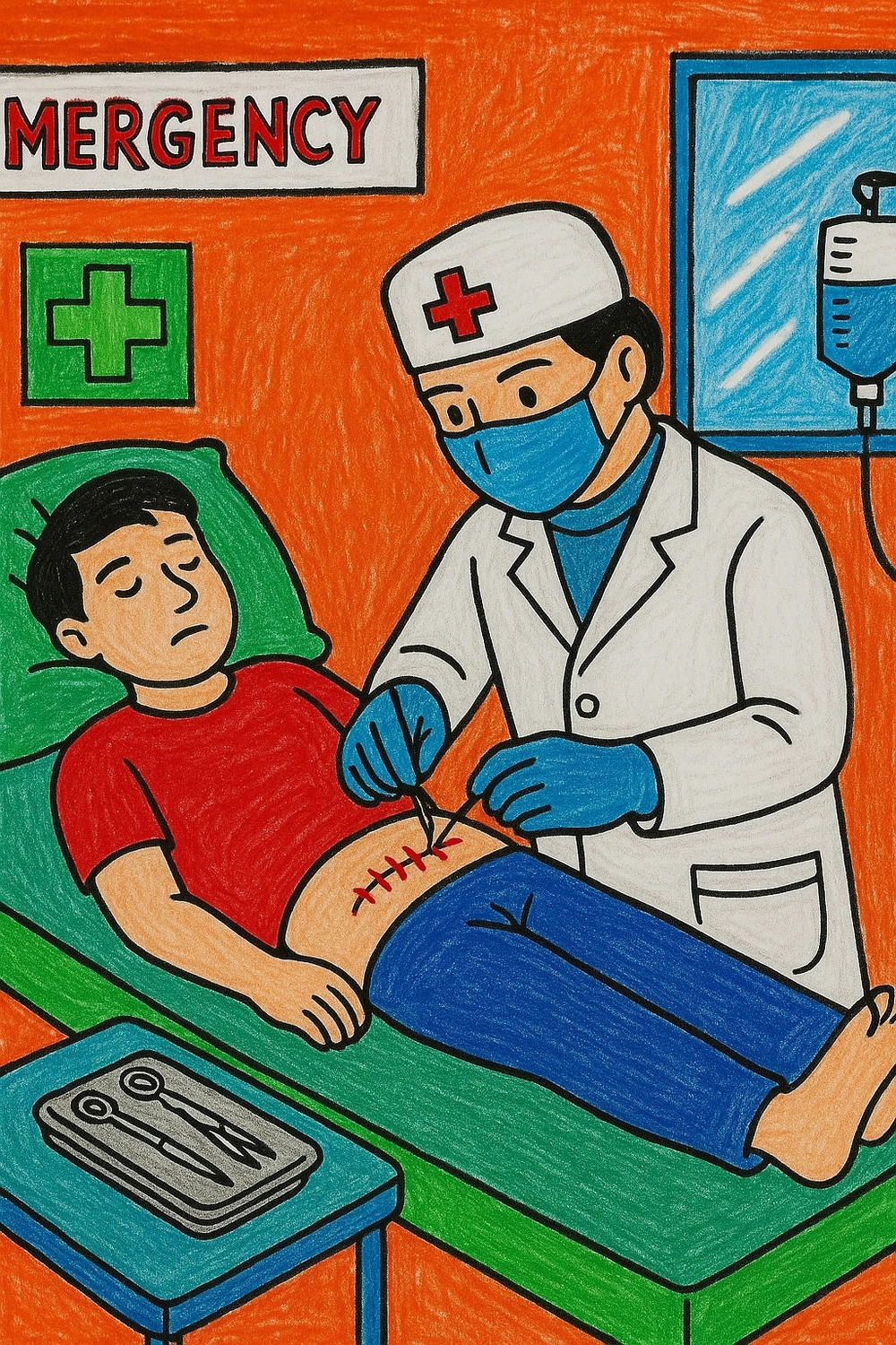 vẽ tranh về nghề bác sĩ cho học sinh 