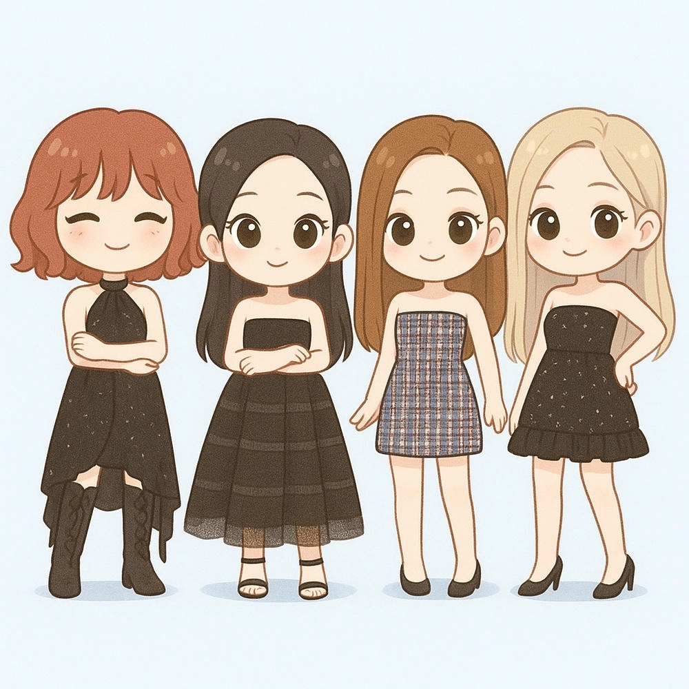 ảnh nhóm blackpink chibi cute 